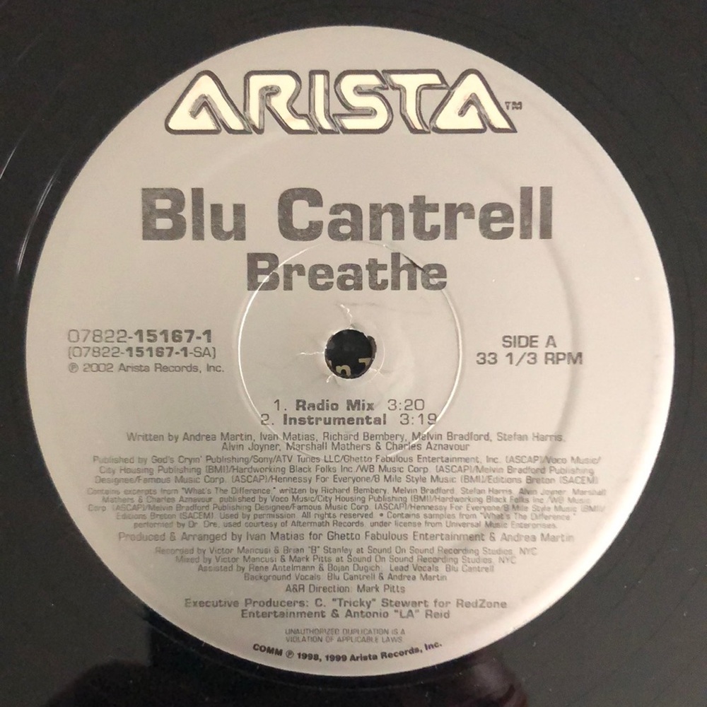 Blu Cantrell Breathe Vinyl Lp 2002
